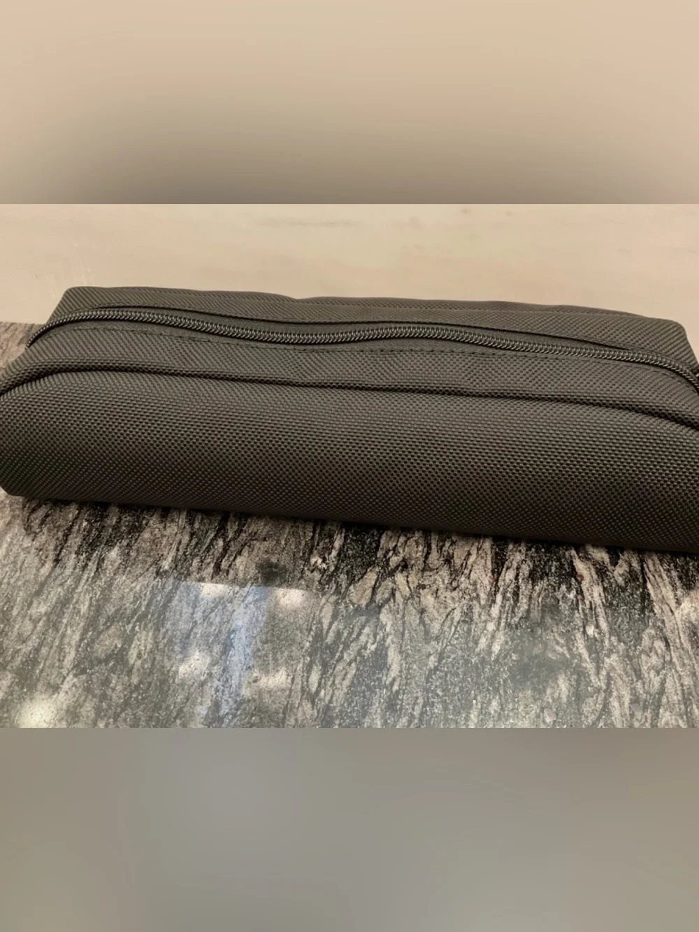 NEW - TUMI Zippered Ballistic Nylon Pencil Case - Cord Pouch - SOLID BLACK